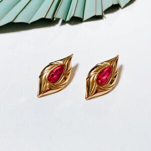 Pink Geo stud earrings #397